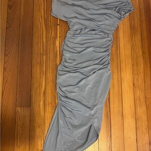 Windsor Women’s Light Blue Ruched Off the Shoulder Dress